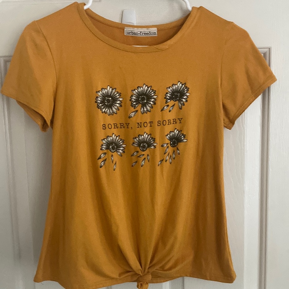 Urban Freedom Mustard Yellow ‘Sorry not Sorry’ Shirt